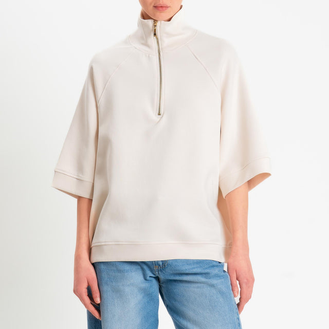 Tensione in-Felpa zip jumper - avorio