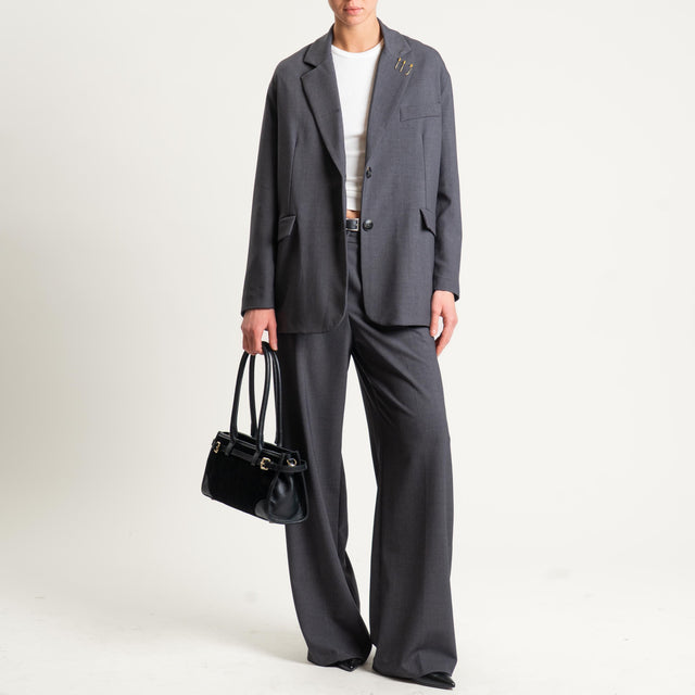 Tensione in-Pantalone con elastico dietro - antracite