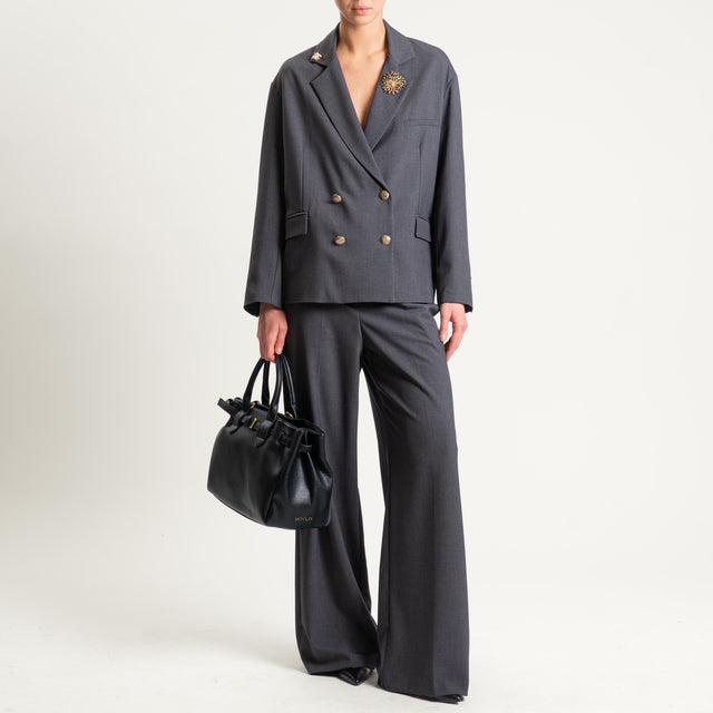 Tensione in-Pantalone con elastico dietro - antracite