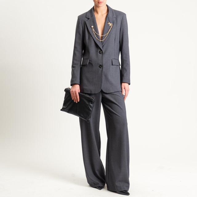 Tensione in-Pantalone con elastico dietro - antracite