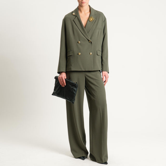 Tensione in-Pantalone con elastico dietro - militare