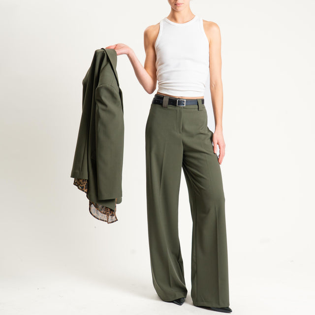 Tensione in-Pantalone con elastico dietro - militare