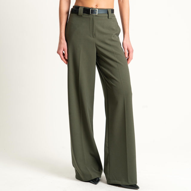 Tensione in-Pantalone con elastico dietro - militare