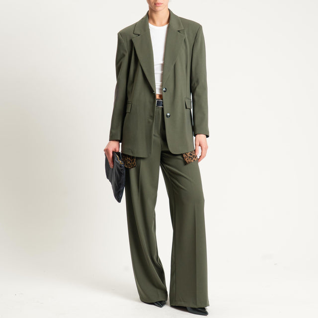 Tensione in-Pantalone con elastico dietro - militare