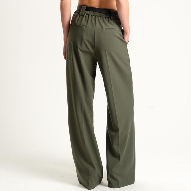 Tensione in-Pantalone con elastico dietro - militare