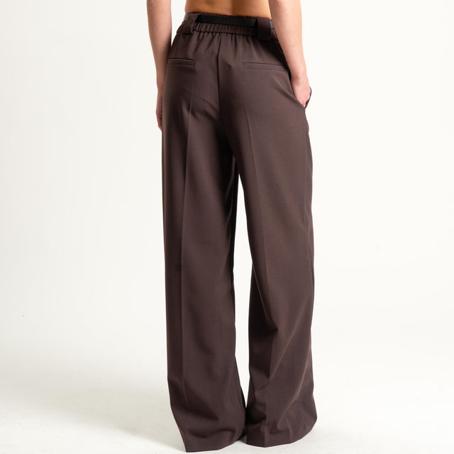 Tensione in-Pantalone con elastico dietro - moro
