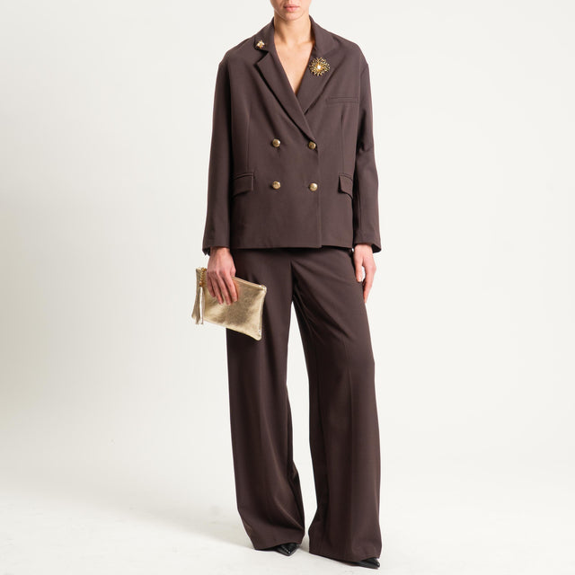 Tensione in-Pantalone con elastico dietro - moro