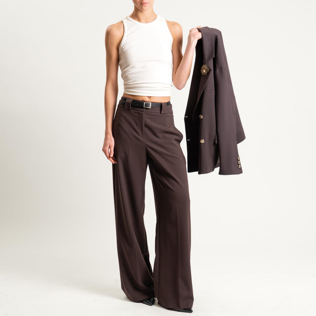 Tensione in-Pantalone con elastico dietro - moro