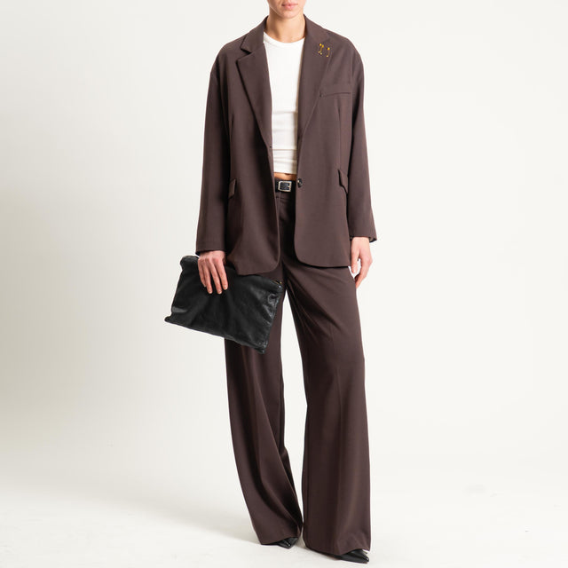 Tensione in-Pantalone con elastico dietro - moro