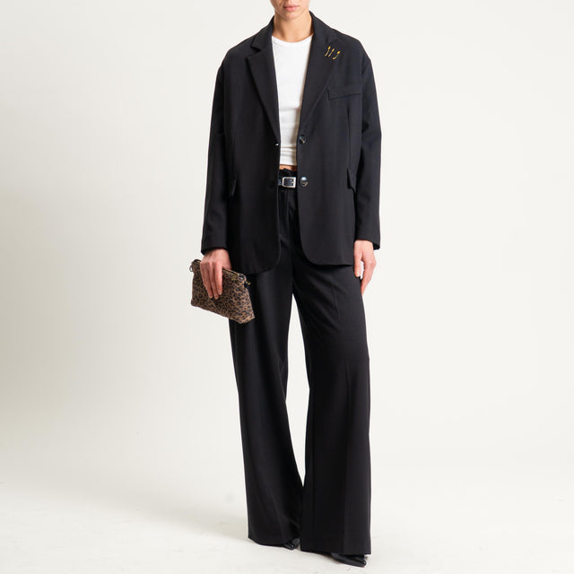 Tensione in-Pantalone con elastico dietro - nero