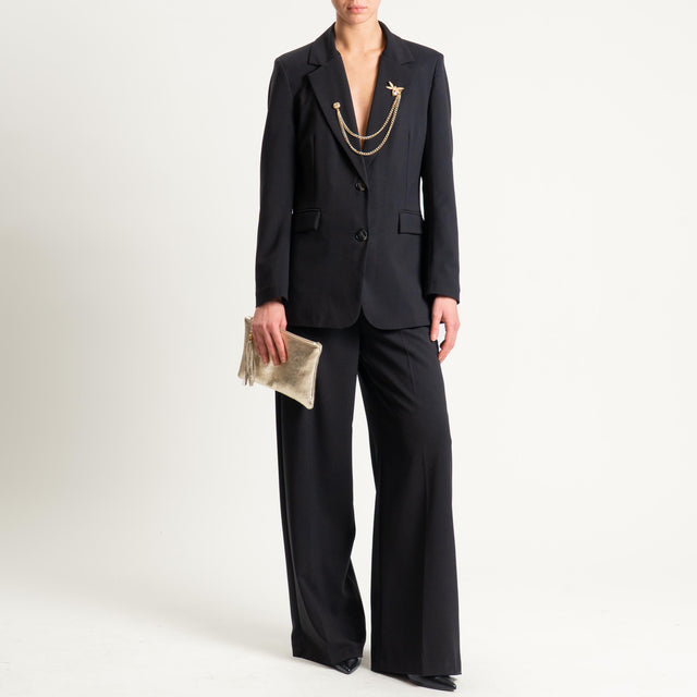 Tensione in-Pantalone con elastico dietro - nero