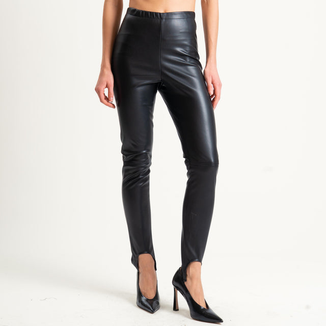 Tensione in-Leggings similpelle - nero