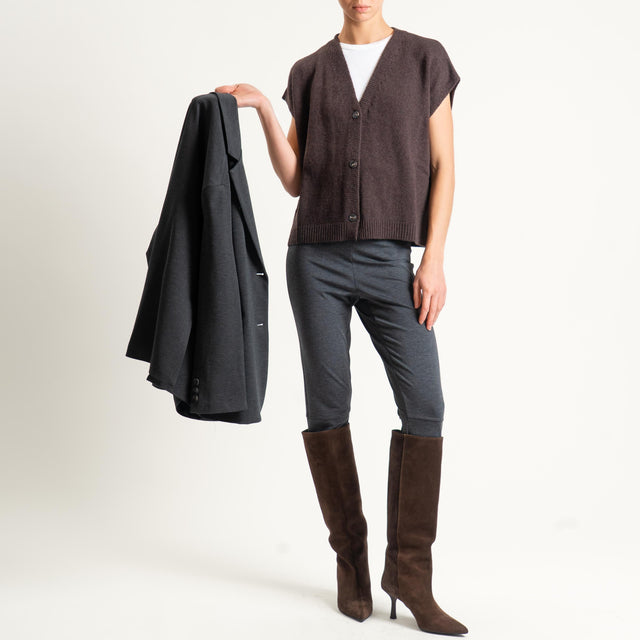 Tensione in-Leggings punto milano elastico in vita - grigio