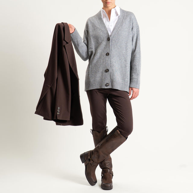 Tensione in-Leggings punto milano elastico in vita - moro