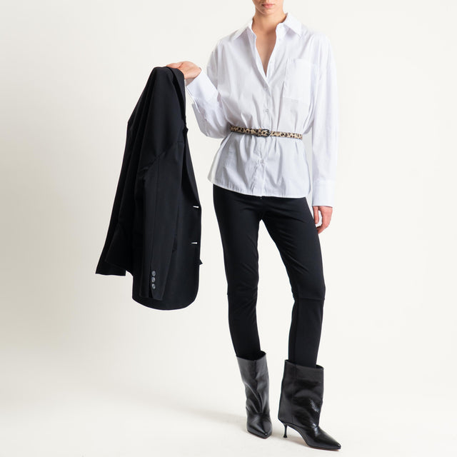 Tensione in-Leggings punto milano elastico in vita - nero