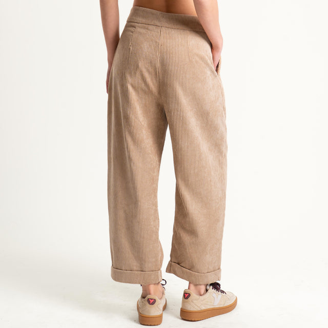 Tensione in-Pantalone velluto 500 righe - camel
