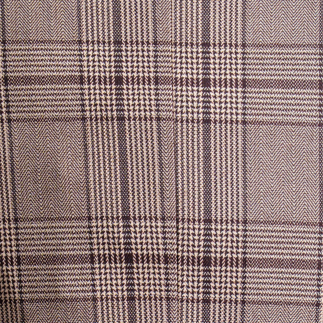 Tensione in-Pantalone check wide leg - moro/sand