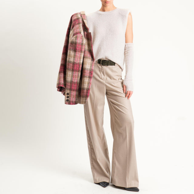 Tensione in-Pantalone flanella elastico dietro - cacha