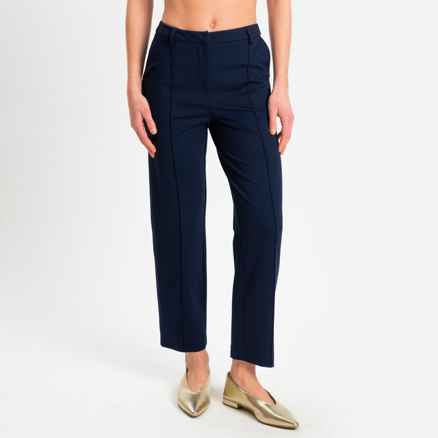 Tensione in-Pantalone punto milano slim fit - blu