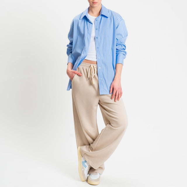 Tensione in-Pantalone in felpa con coulisse - beige