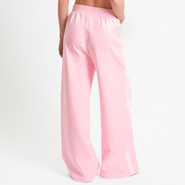Tensione in-Pantalone wide leg bande laterali - rosa