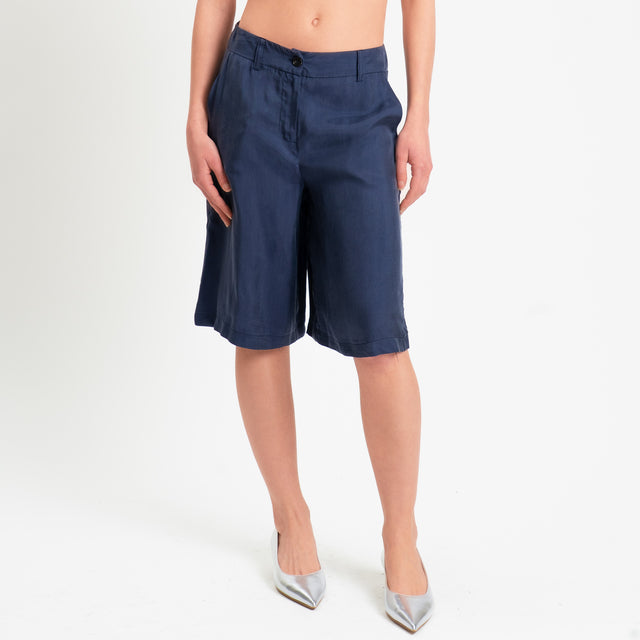 Tensione in-Bermuda in cupro - blu