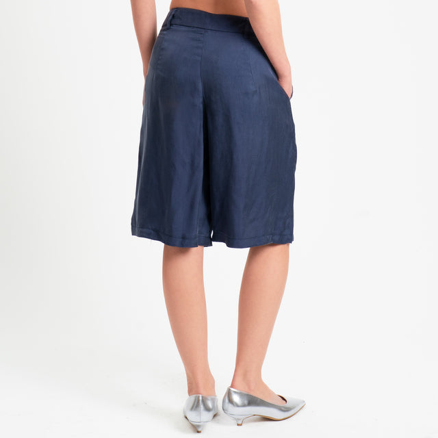 Tensione in-Bermuda in cupro - blu