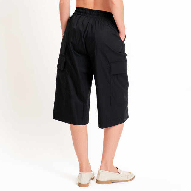 Tensione in-Bermuda cargo parachute con coulisse - nero