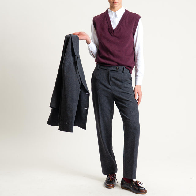 Tensione in- Pantalone tessuto diagonale - antracite melange