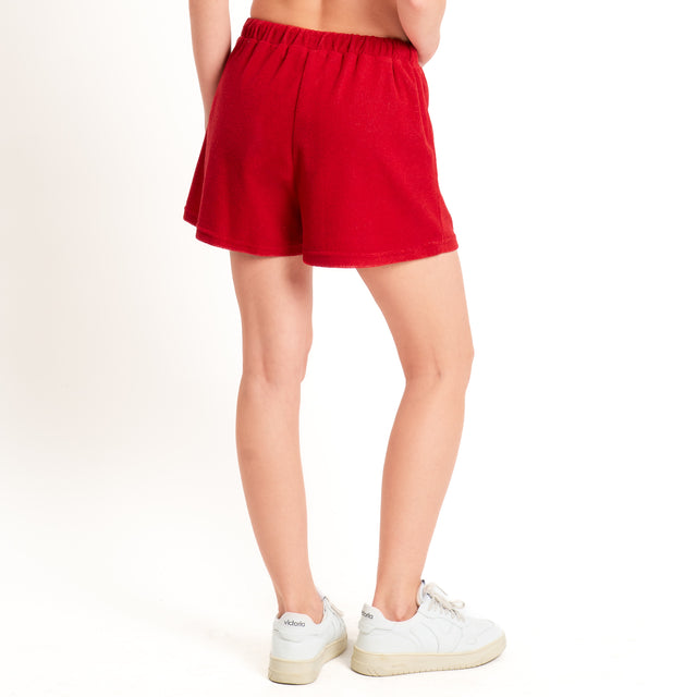 Tensione in-Shorts punto spugna n5 - rosso/bianco
