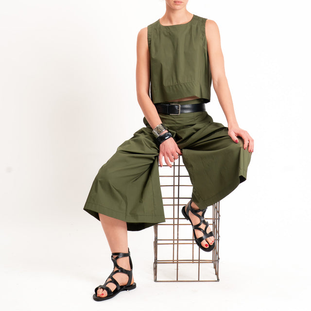 Tensione in-Gilet bottone dietro - militare
