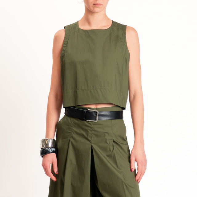 Tensione in-Gilet bottone dietro - militare