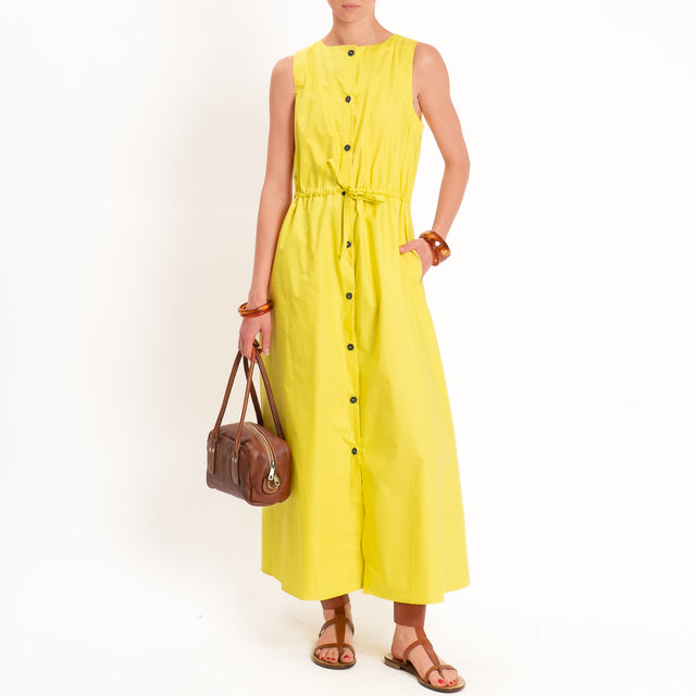 Tensione in-Chemisier smanicato con coulisse - lime