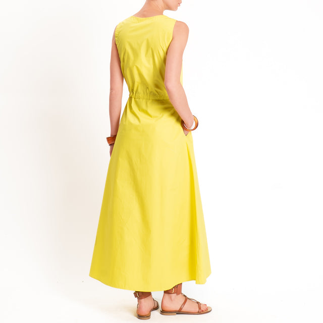 Tensione in-Chemisier smanicato con coulisse - lime