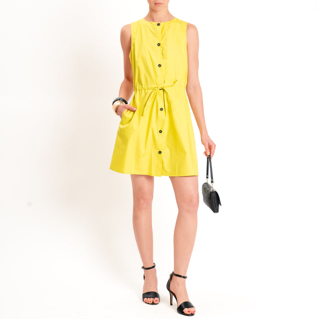 Tensione in-Chemisier corto smanicato con coulisse - lime