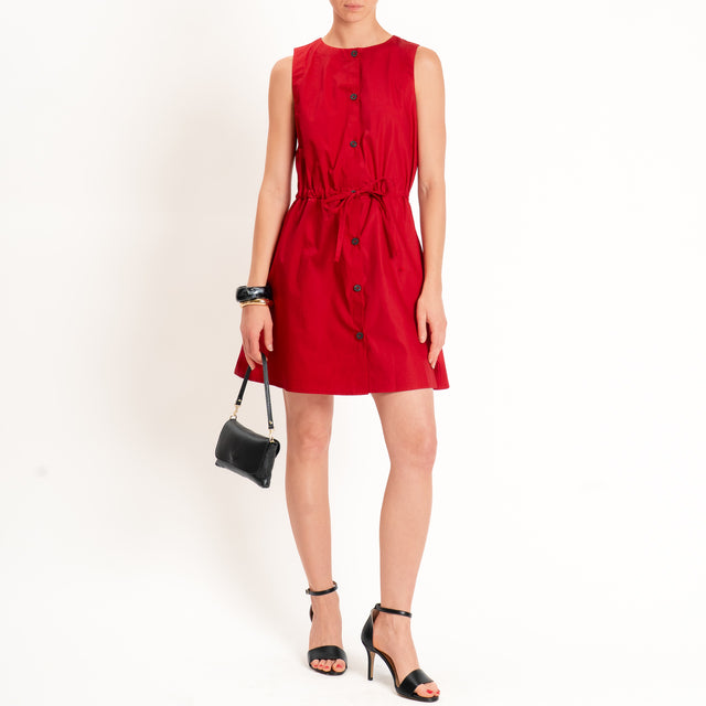 Tensione in-Chemisier corto smanicato con coulisse - rosso