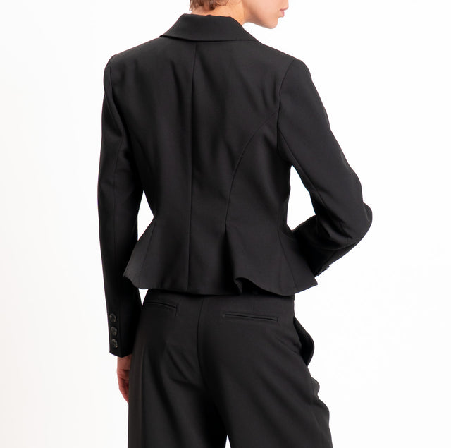 Tensione in-Giacca slim fit doppio crêpe - nero