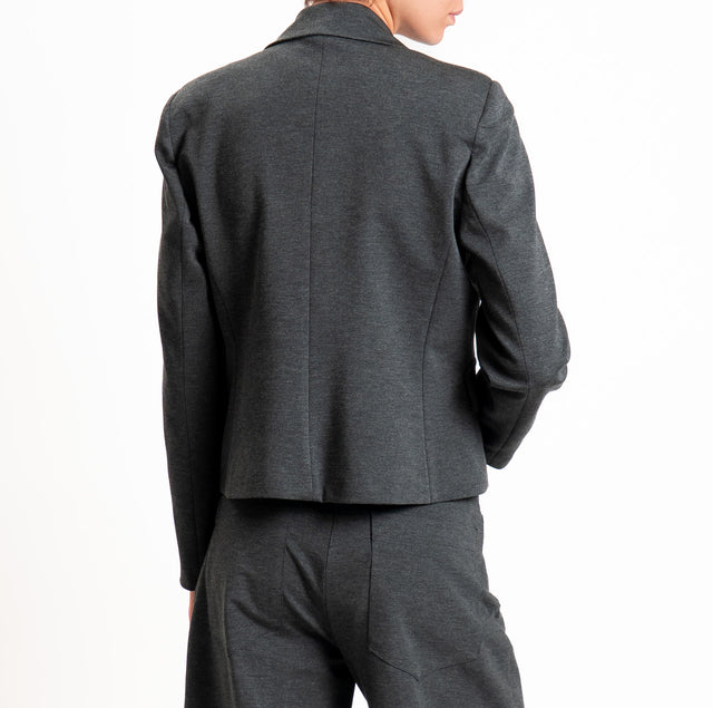 Tensione in-Giacca slim fit punto milano - antracite