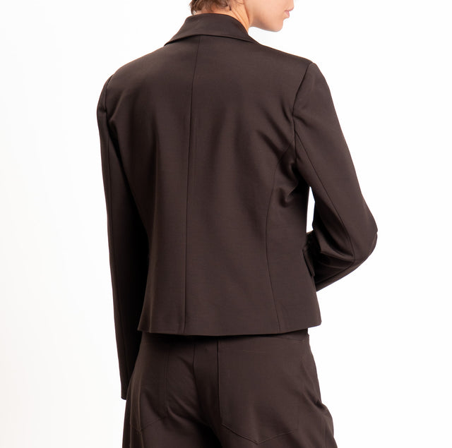 Tensione in-Giacca slim fit punto milano - moro