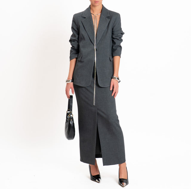 Tensione in-Gonna elasticizzata spacco davanti - grigio