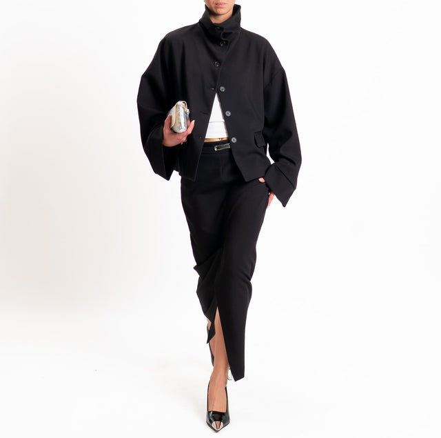 Tensione in-Gonna elasticizzata spacco davanti - nero