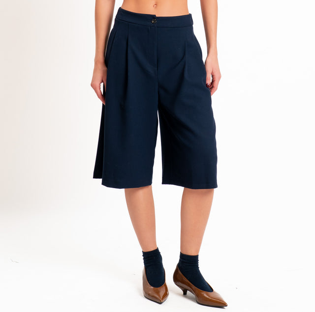 Tensione in-Bermuda con pinces - blu