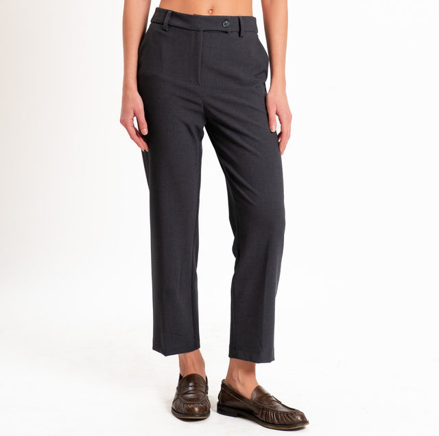 Tensione in-Pantalone elasticizzato straight fit - grigio