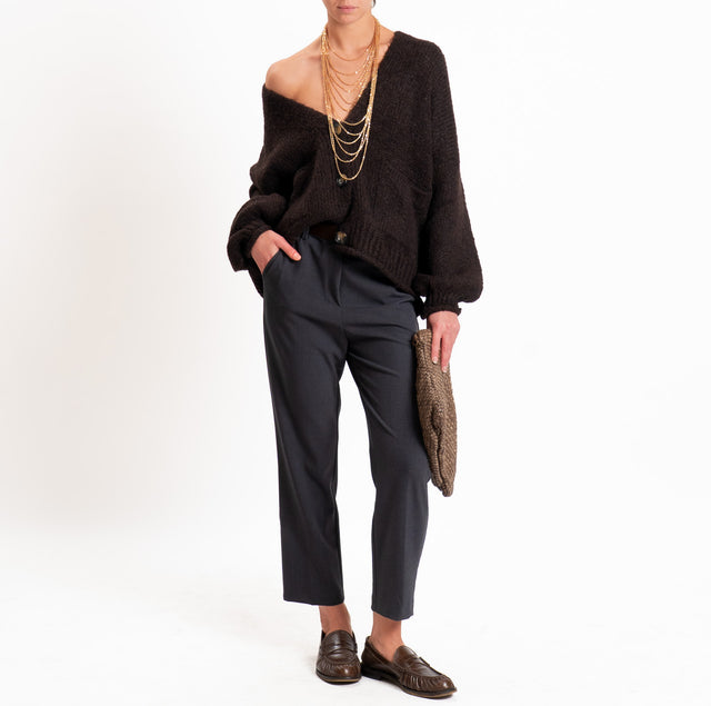 Tensione in-Pantalone elasticizzato straight fit - grigio
