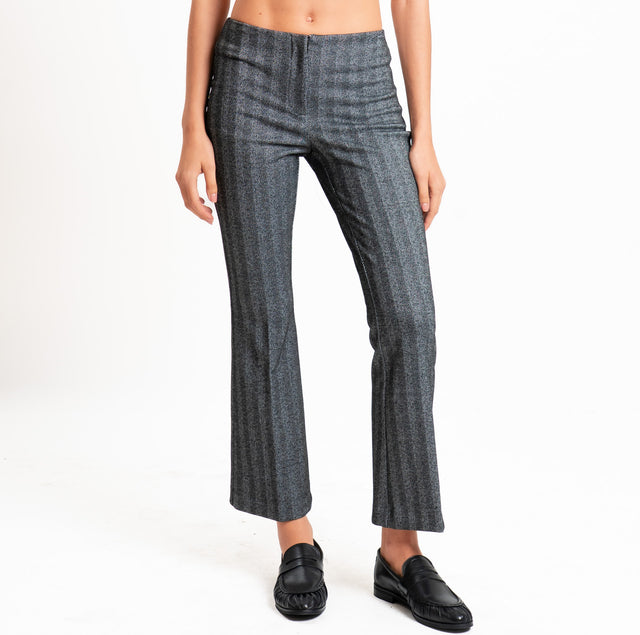 Tensione in-Pantalone resca flare cut - bianco/nero
