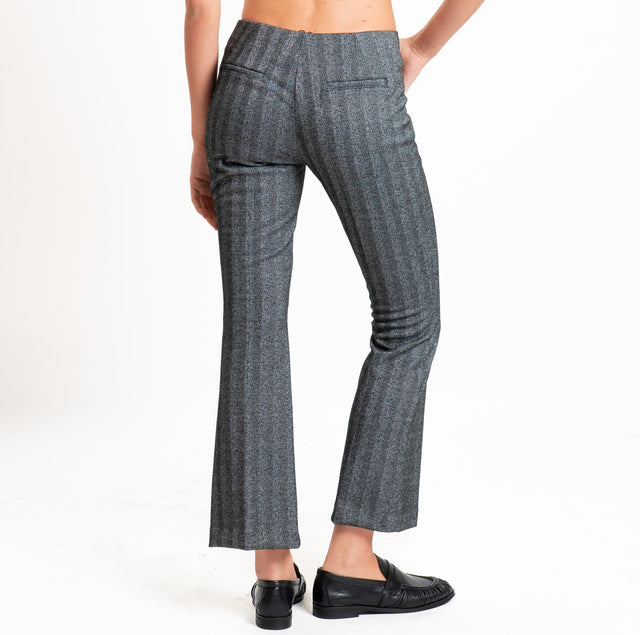 Tensione in-Pantalone resca flare cut - bianco/nero