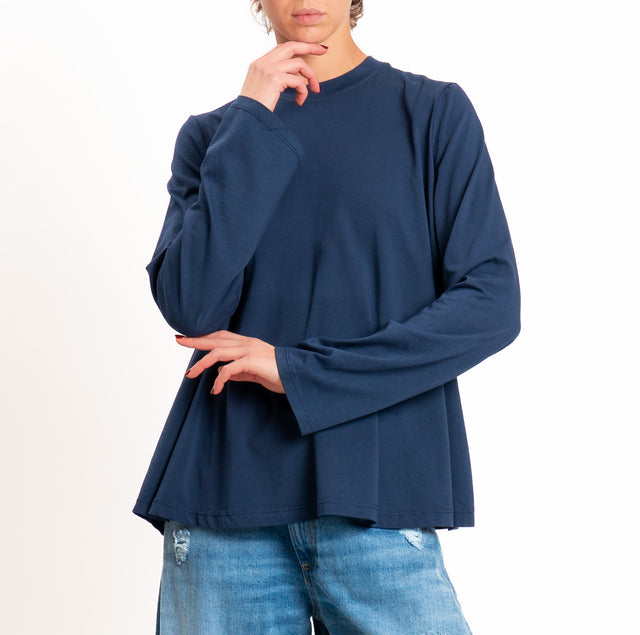 Tensione in-T-shirt ampia - blu