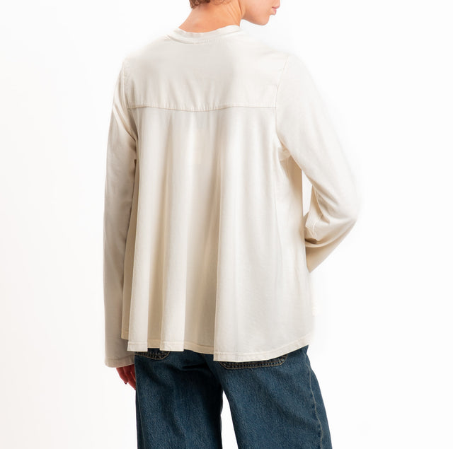 Tensione in-T-shirt ampia - burro