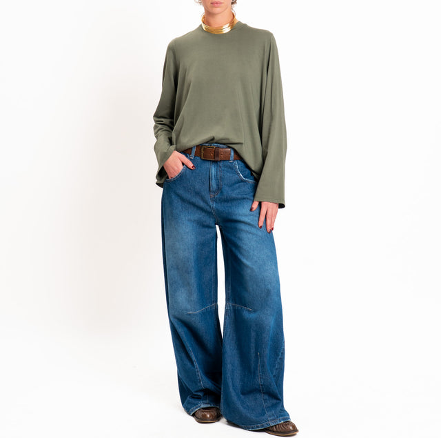 Tensione in-T-shirt ampia - militare