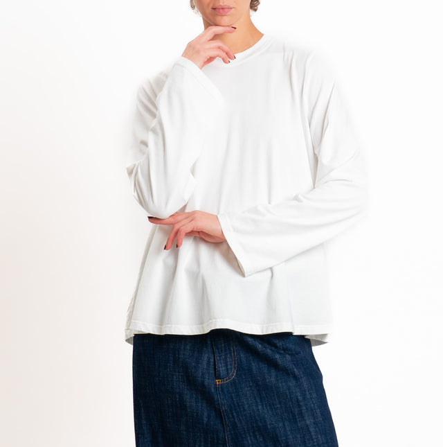 Tensione in-T-shirt ampia - latte